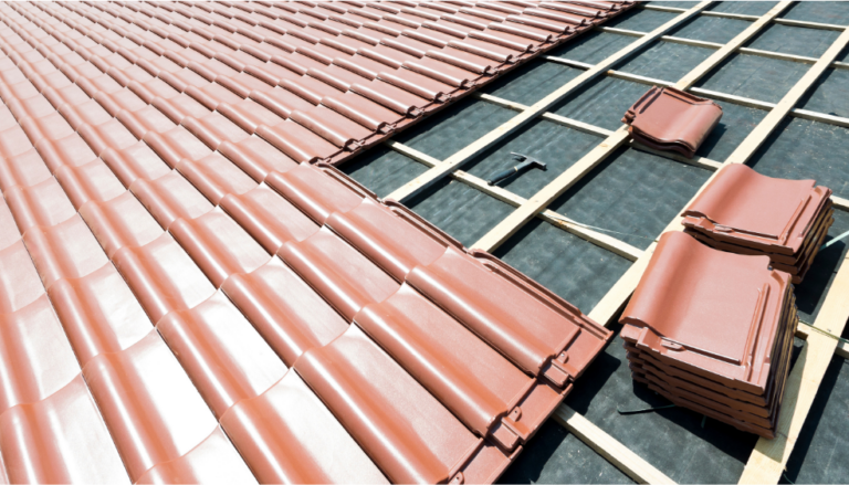 Clay tile installation