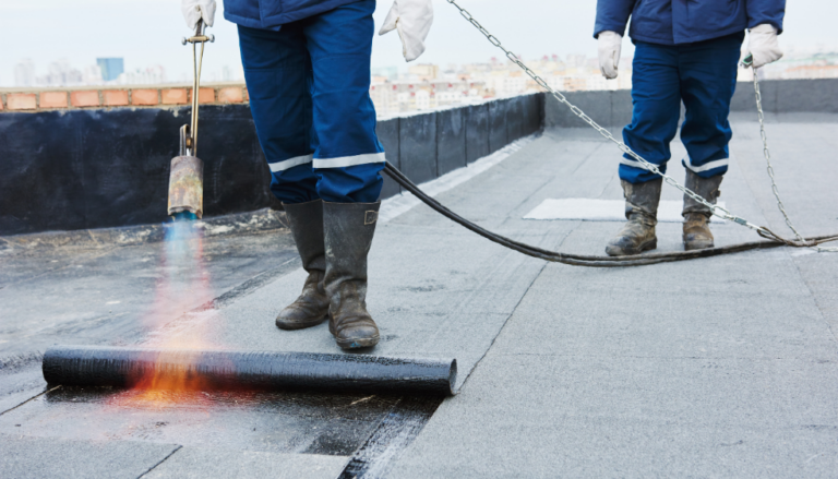 Roll roofing installation